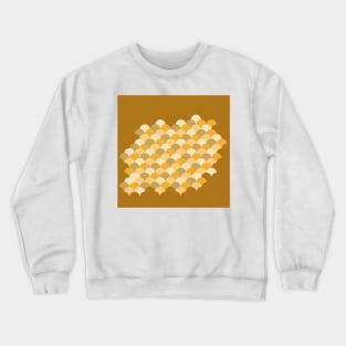 Japanese Golden Mermaid Scales Pattern Crewneck Sweatshirt